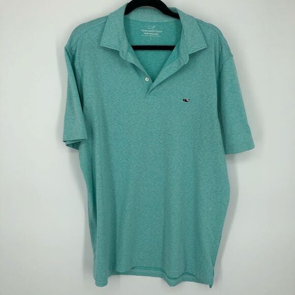 Vineyard Vines Performance Polo Mens Large Light Blue Short Sleeve Athleisure - Picture 1 of 12
